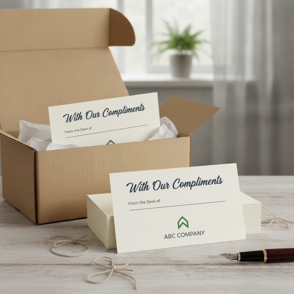 Compliment Slips - alternate view